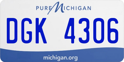 MI license plate DGK4306