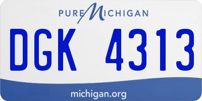 MI license plate DGK4313