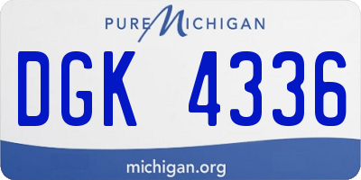 MI license plate DGK4336