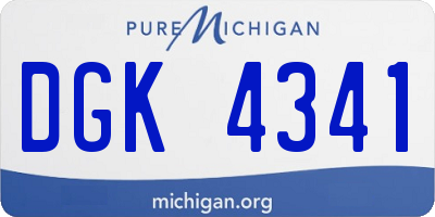MI license plate DGK4341