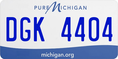 MI license plate DGK4404