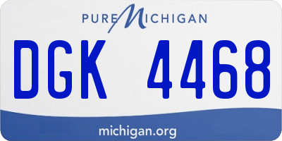 MI license plate DGK4468