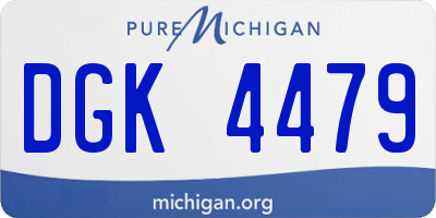 MI license plate DGK4479