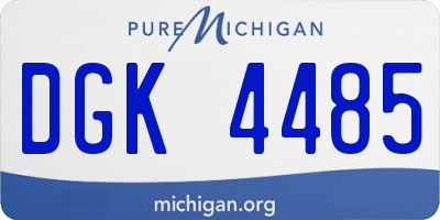 MI license plate DGK4485