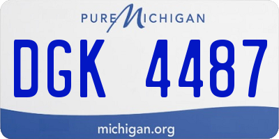 MI license plate DGK4487