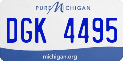 MI license plate DGK4495