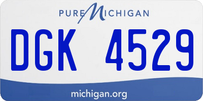 MI license plate DGK4529