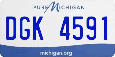 MI license plate DGK4591