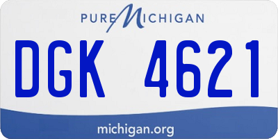 MI license plate DGK4621