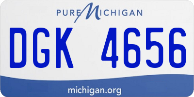 MI license plate DGK4656