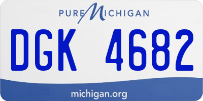 MI license plate DGK4682