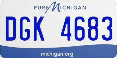 MI license plate DGK4683