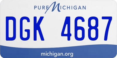 MI license plate DGK4687