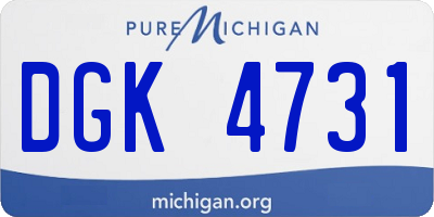 MI license plate DGK4731