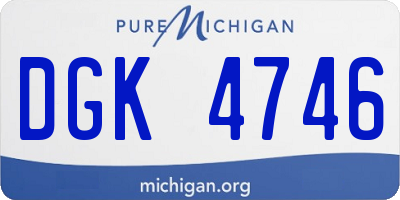 MI license plate DGK4746