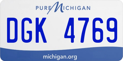 MI license plate DGK4769