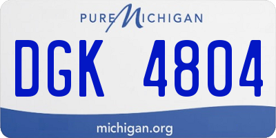 MI license plate DGK4804
