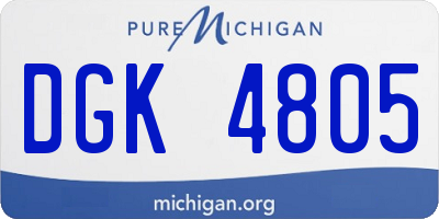 MI license plate DGK4805