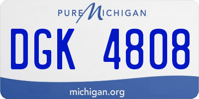 MI license plate DGK4808