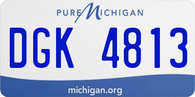MI license plate DGK4813