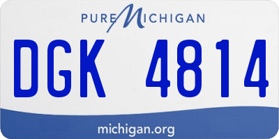 MI license plate DGK4814