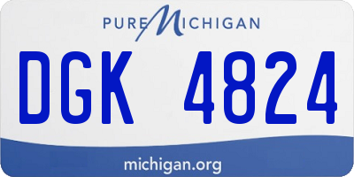 MI license plate DGK4824