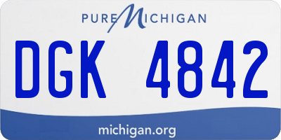 MI license plate DGK4842