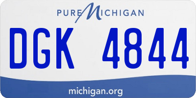 MI license plate DGK4844