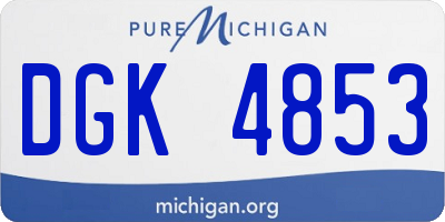 MI license plate DGK4853