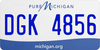 MI license plate DGK4856