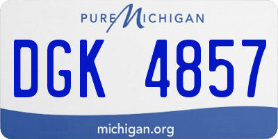 MI license plate DGK4857