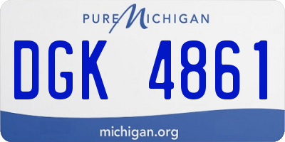 MI license plate DGK4861