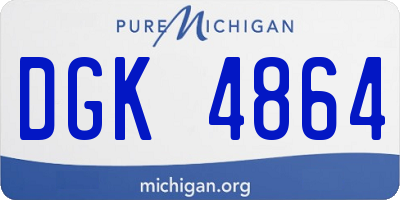 MI license plate DGK4864