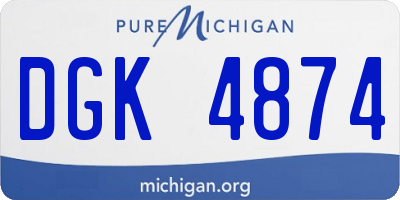 MI license plate DGK4874