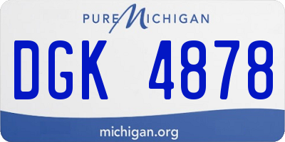MI license plate DGK4878