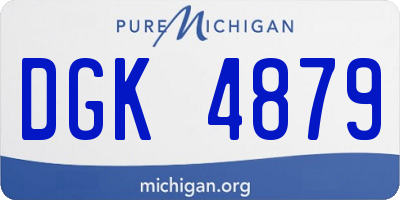 MI license plate DGK4879