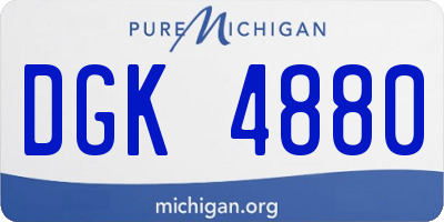 MI license plate DGK4880