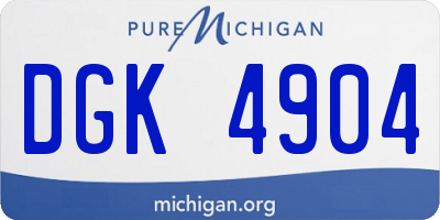 MI license plate DGK4904