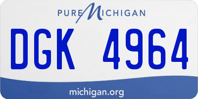 MI license plate DGK4964