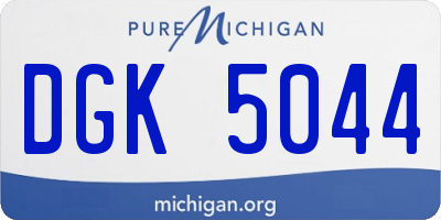 MI license plate DGK5044