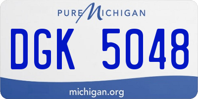 MI license plate DGK5048