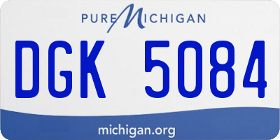 MI license plate DGK5084