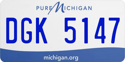 MI license plate DGK5147