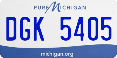 MI license plate DGK5405