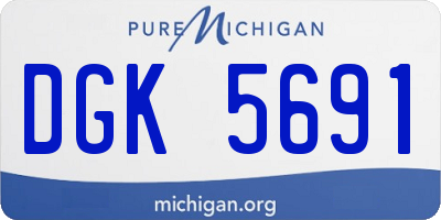MI license plate DGK5691