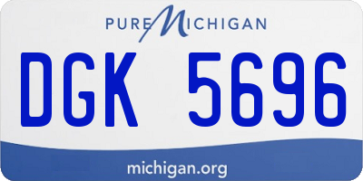 MI license plate DGK5696