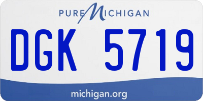 MI license plate DGK5719