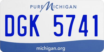 MI license plate DGK5741