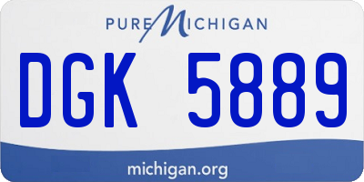 MI license plate DGK5889