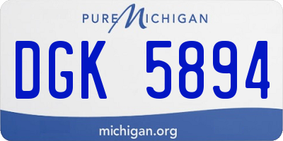 MI license plate DGK5894